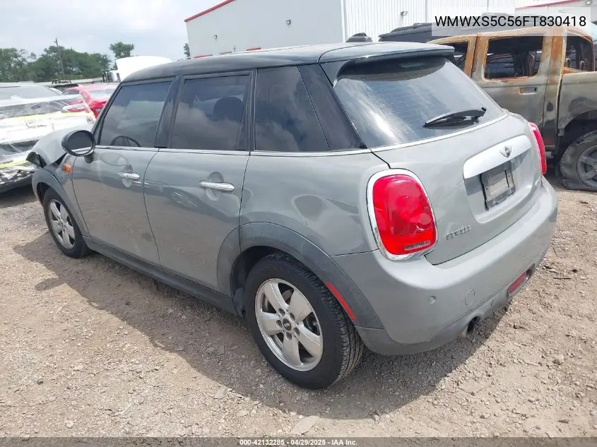 2015 Mini Hardtop Cooper VIN: WMWXS5C56FT830418 Lot: 42132285