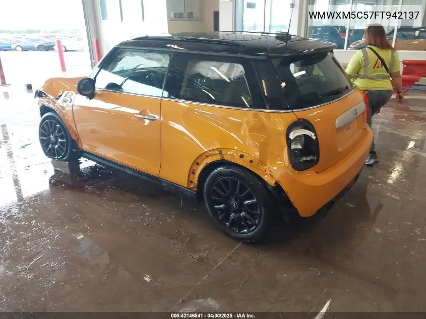 2015 Mini Hardtop Cooper VIN: WMWXM5C57FT942137 Lot: 42146541