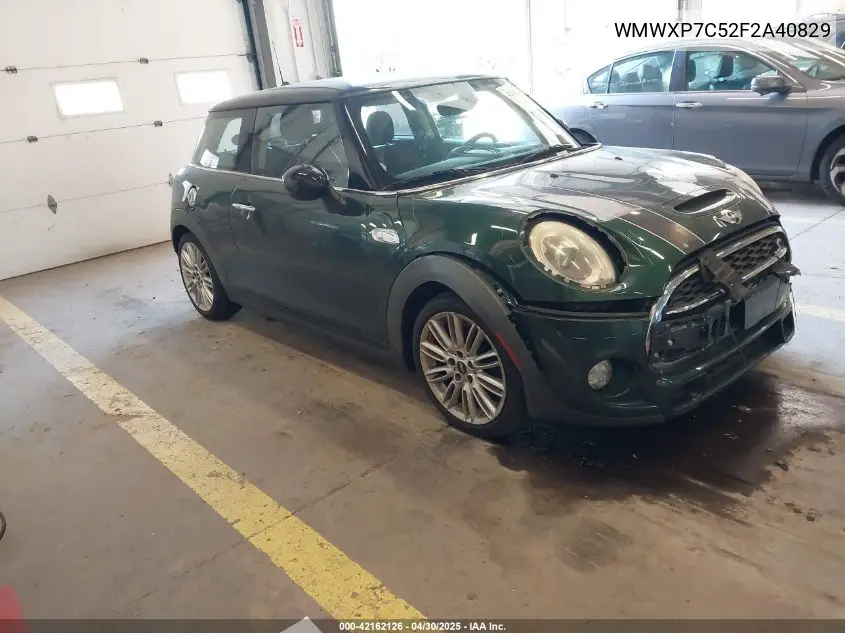 2015 Mini Hardtop Cooper S VIN: WMWXP7C52F2A40829 Lot: 42162126