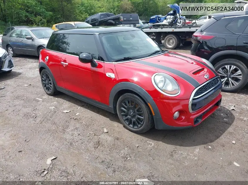 2015 Mini Hardtop Cooper S VIN: WMWXP7C54F2A34000 Lot: 42167991