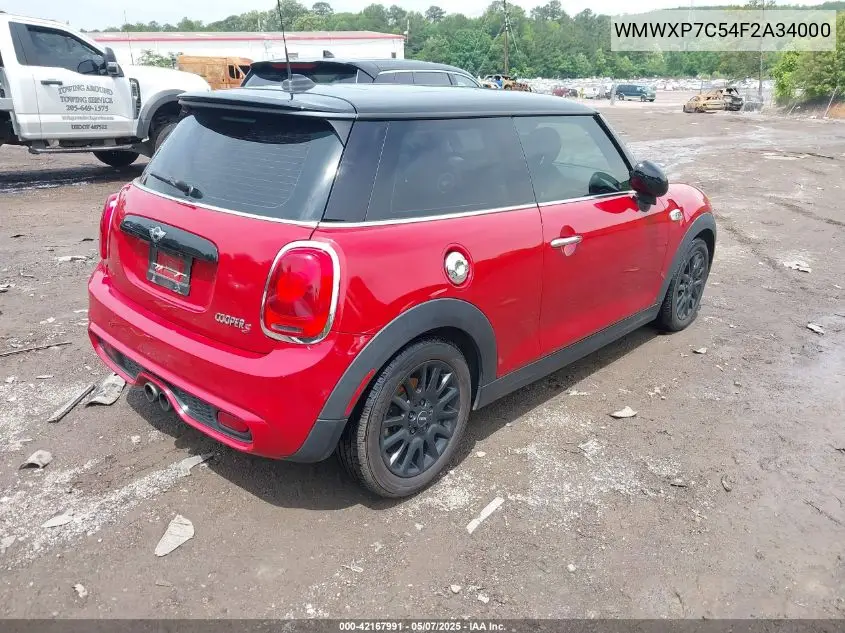 2015 Mini Hardtop Cooper S VIN: WMWXP7C54F2A34000 Lot: 42167991