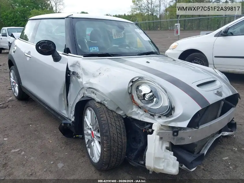 2015 Mini Hardtop Cooper S VIN: WMWXP7C51F2A39817 Lot: 42197480