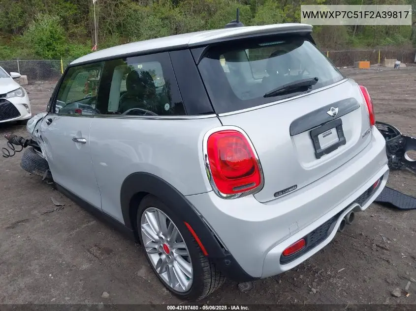 2015 Mini Hardtop Cooper S VIN: WMWXP7C51F2A39817 Lot: 42197480