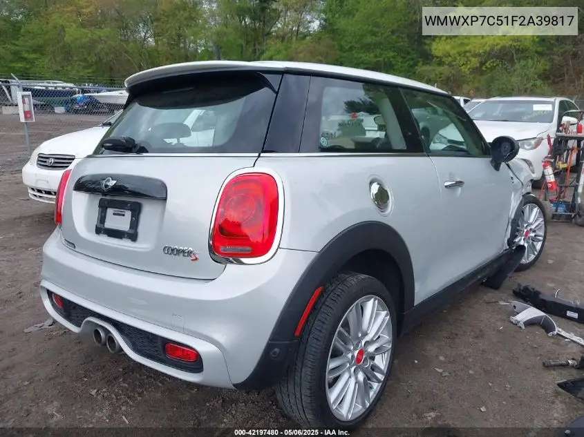2015 Mini Hardtop Cooper S VIN: WMWXP7C51F2A39817 Lot: 42197480