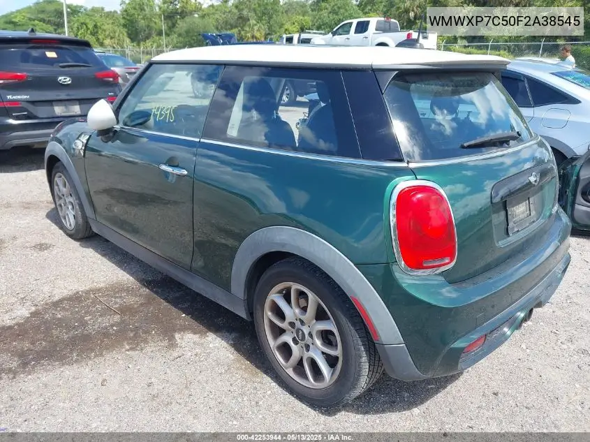 2015 Mini Hardtop Cooper S VIN: WMWXP7C50F2A38545 Lot: 42253944