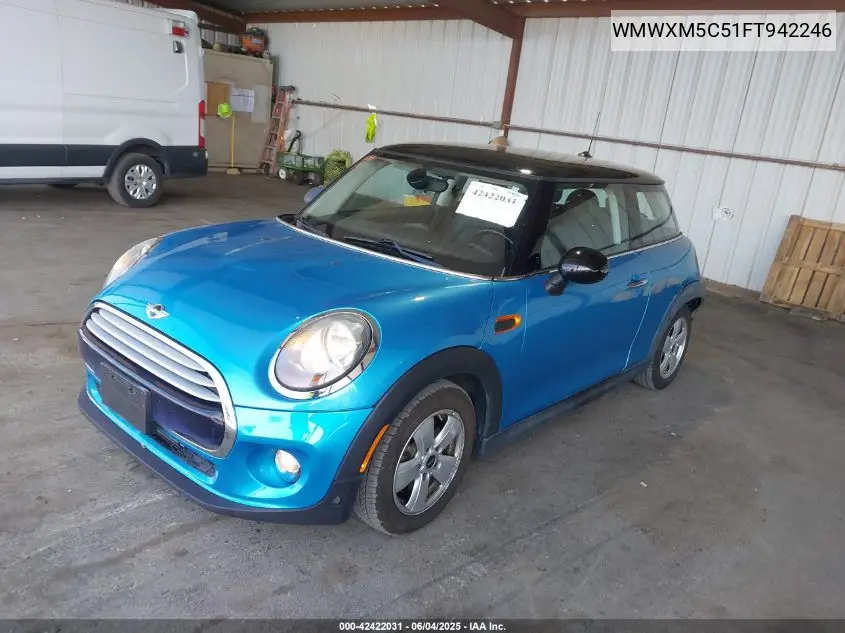 2015 Mini Hardtop Cooper VIN: WMWXM5C51FT942246 Lot: 42422031