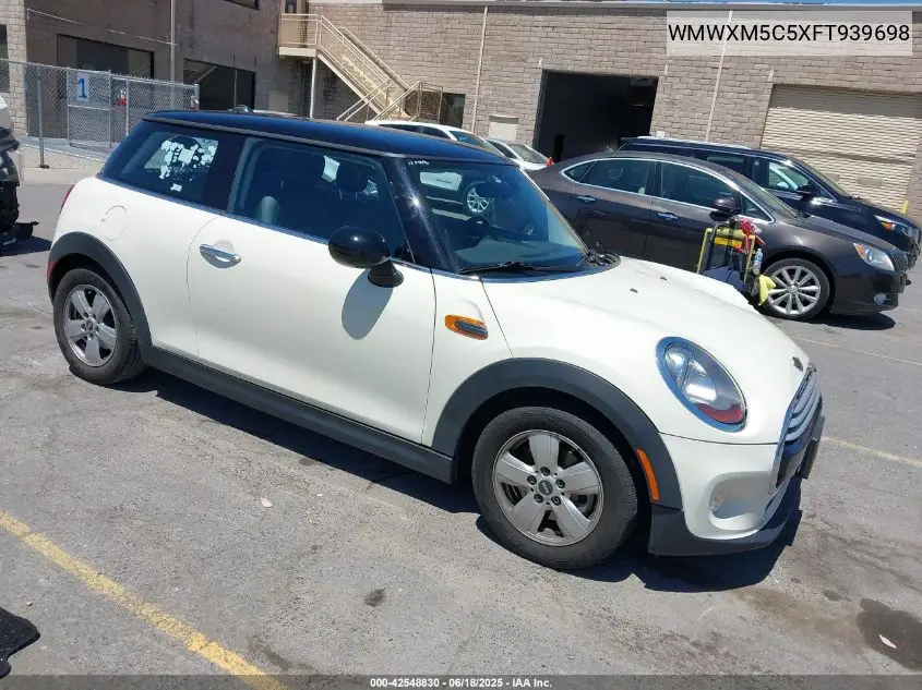 2015 Mini Hardtop Cooper VIN: WMWXM5C5XFT939698 Lot: 42548830
