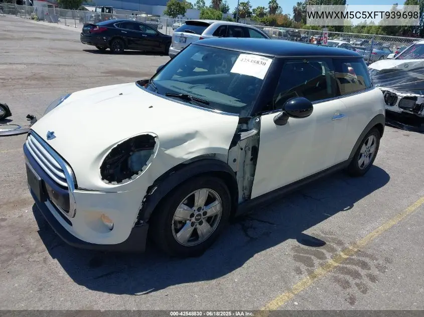 2015 Mini Hardtop Cooper VIN: WMWXM5C5XFT939698 Lot: 42548830