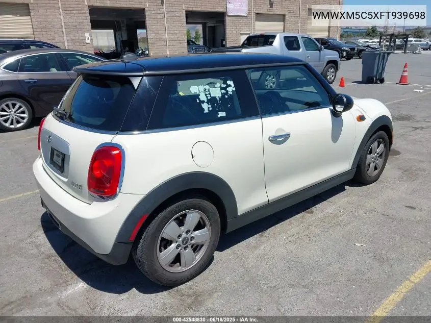 2015 Mini Hardtop Cooper VIN: WMWXM5C5XFT939698 Lot: 42548830