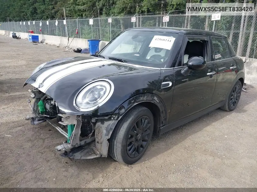2015 Mini Hardtop Cooper VIN: WMWXS5C58FT833420 Lot: 42560244