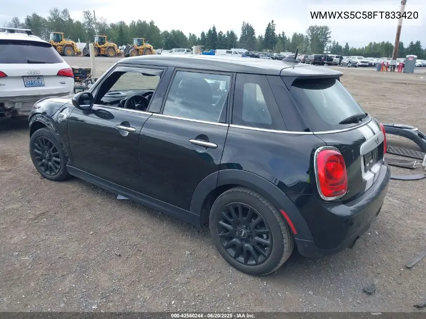 2015 Mini Hardtop Cooper VIN: WMWXS5C58FT833420 Lot: 42560244