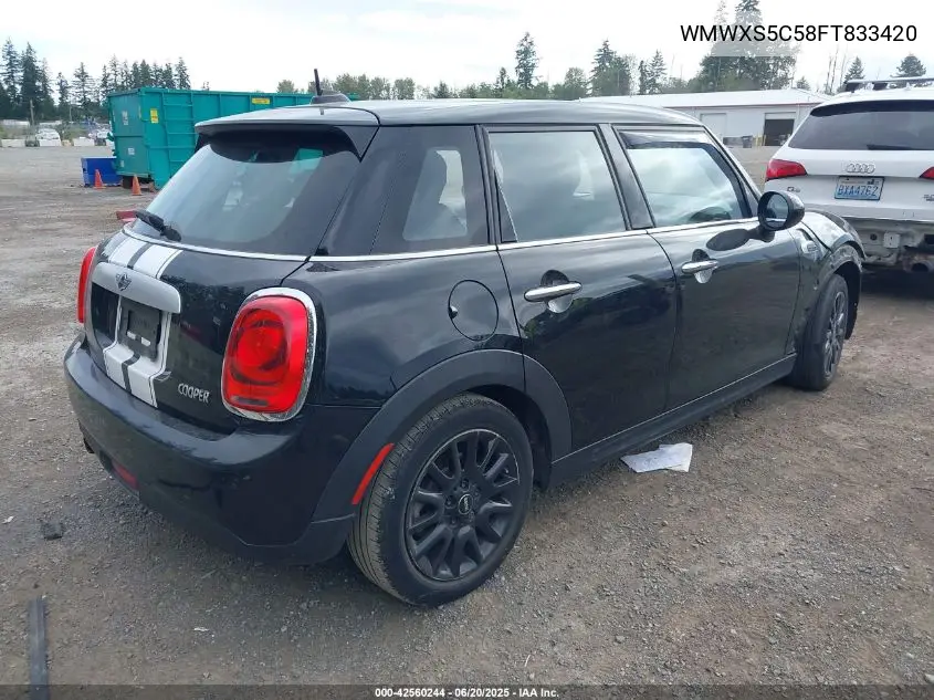 2015 Mini Hardtop Cooper VIN: WMWXS5C58FT833420 Lot: 42560244