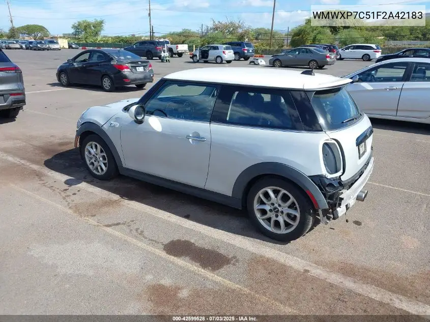 2015 Mini Hardtop Cooper S VIN: WMWXP7C51F2A42183 Lot: 42599528
