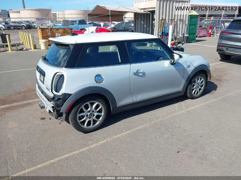 2015 Mini Hardtop Cooper S VIN: WMWXP7C51F2A42183 Lot: 42599528