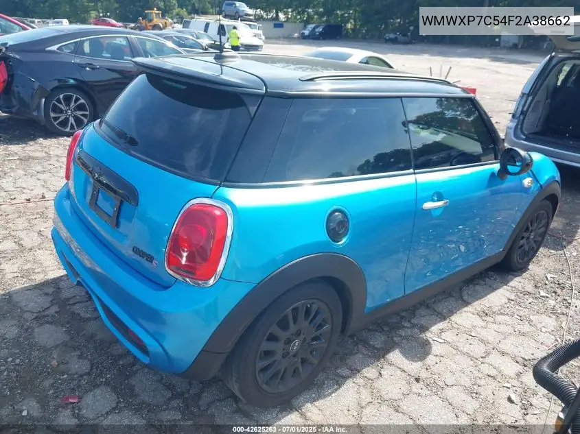 2015 Mini Hardtop Cooper S VIN: WMWXP7C54F2A38662 Lot: 42625263