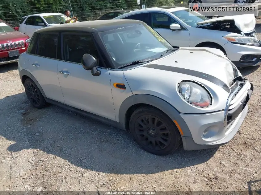 2015 Mini Hardtop Cooper VIN: WMWXS5C51FT828981 Lot: 42817124