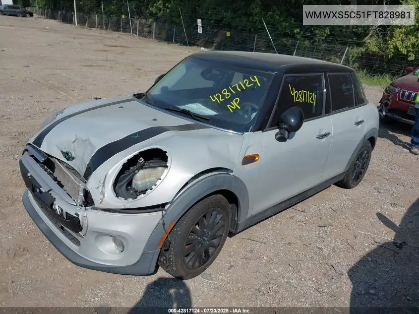 2015 Mini Hardtop Cooper VIN: WMWXS5C51FT828981 Lot: 42817124