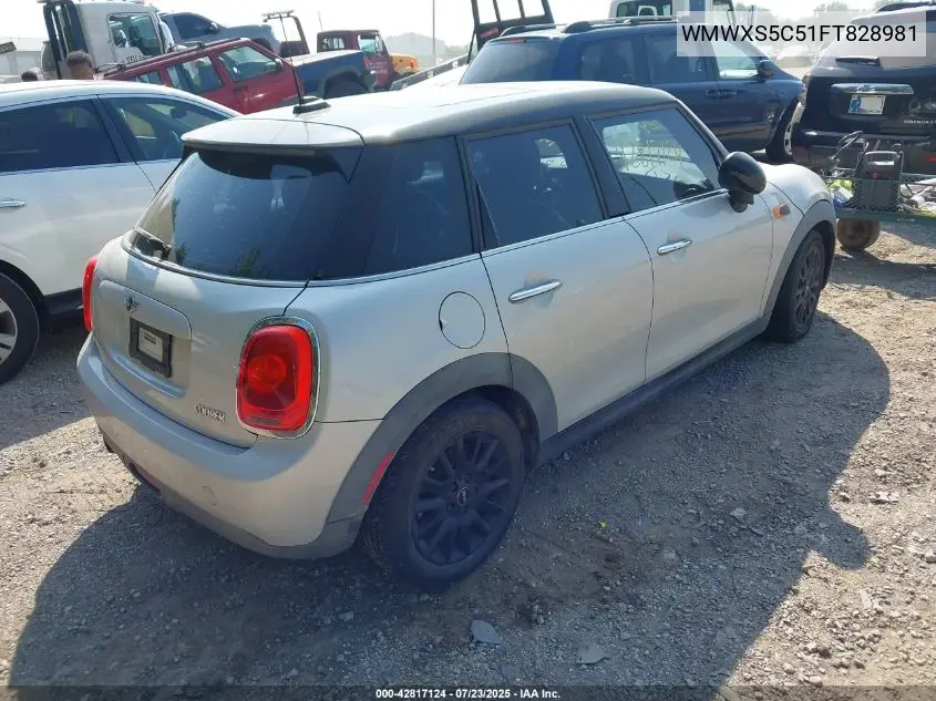 2015 Mini Hardtop Cooper VIN: WMWXS5C51FT828981 Lot: 42817124