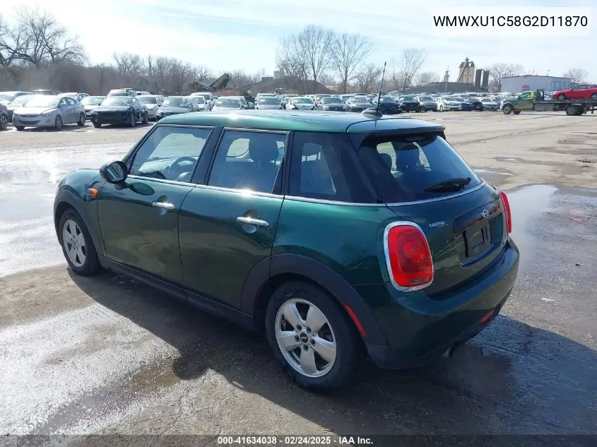 2016 Mini Hardtop Cooper VIN: WMWXU1C58G2D11870 Lot: 41634038
