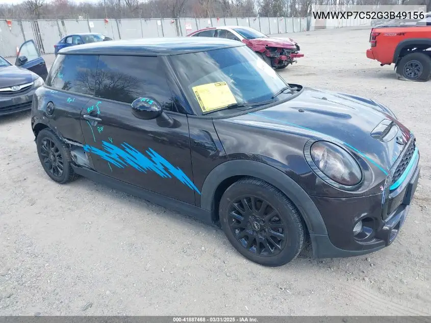 2016 Mini Hardtop Cooper S VIN: WMWXP7C52G3B49156 Lot: 41887468