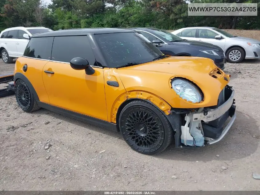 2016 Mini Hardtop Cooper S VIN: WMWXP7C53G2A42705 Lot: 42151492