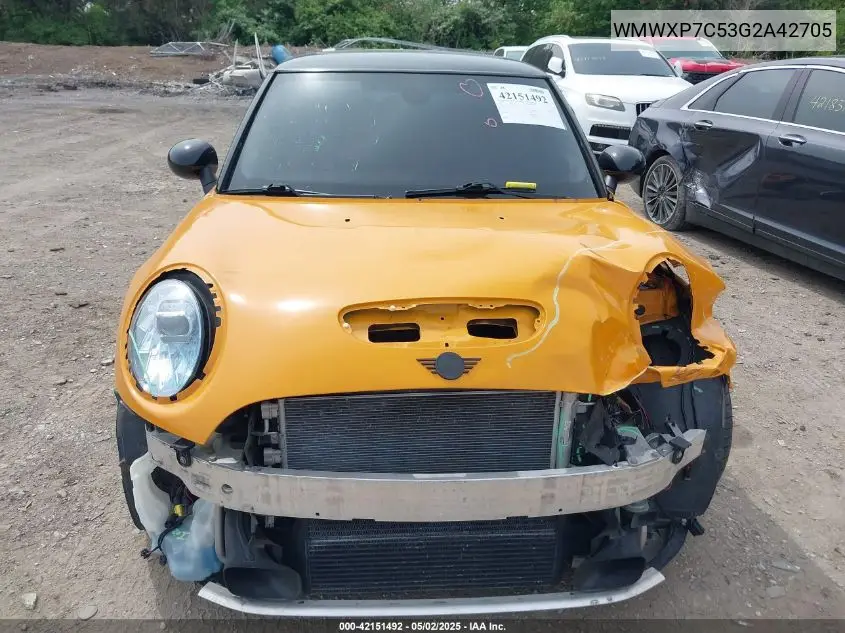 2016 Mini Hardtop Cooper S VIN: WMWXP7C53G2A42705 Lot: 42151492