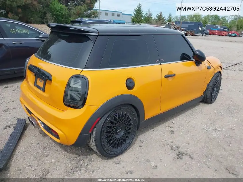 2016 Mini Hardtop Cooper S VIN: WMWXP7C53G2A42705 Lot: 42151492