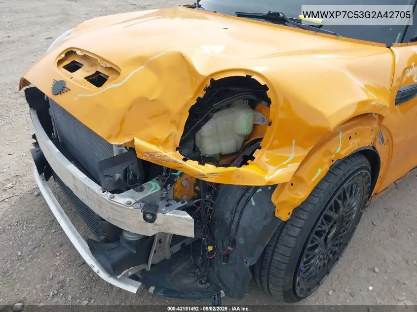 2016 Mini Hardtop Cooper S VIN: WMWXP7C53G2A42705 Lot: 42151492