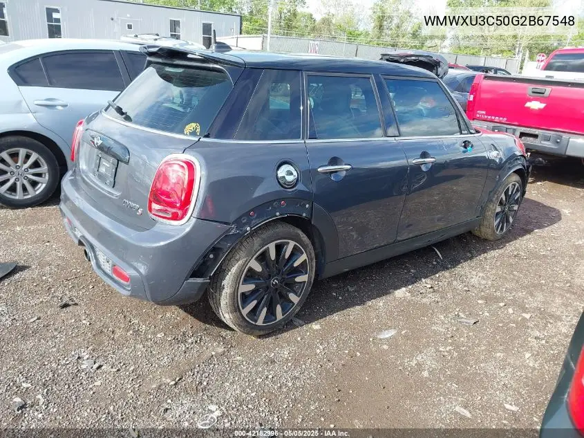 2016 Mini Hardtop Cooper S VIN: WMWXU3C50G2B67548 Lot: 42182996