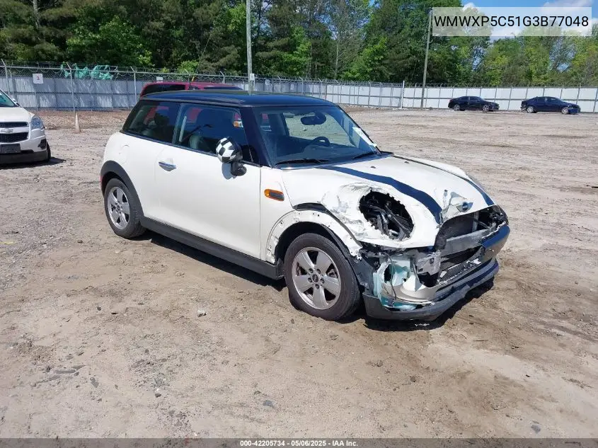 2016 Mini Hardtop Cooper VIN: WMWXP5C51G3B77048 Lot: 42205734