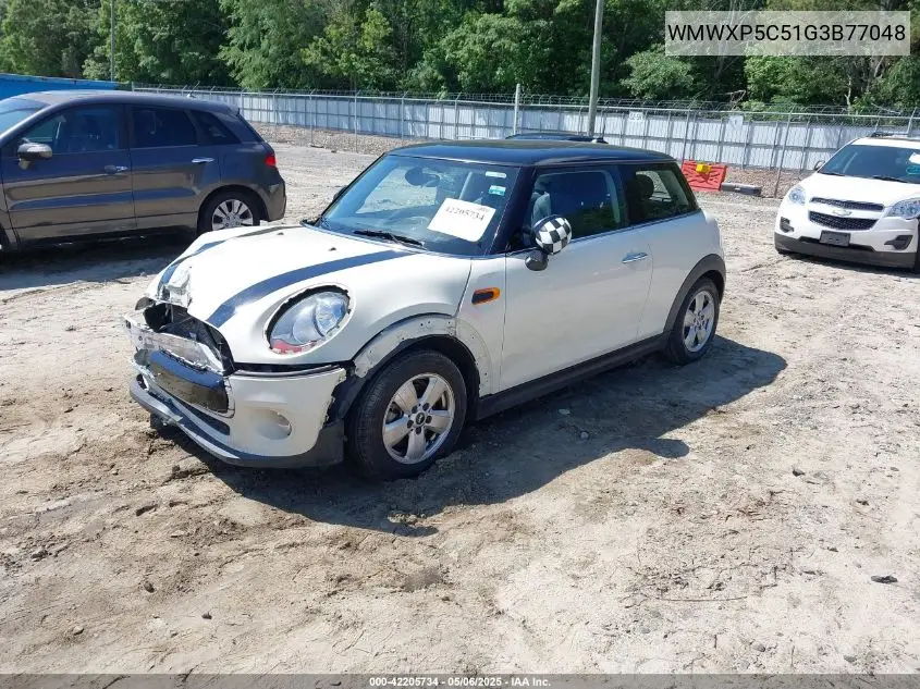 2016 Mini Hardtop Cooper VIN: WMWXP5C51G3B77048 Lot: 42205734