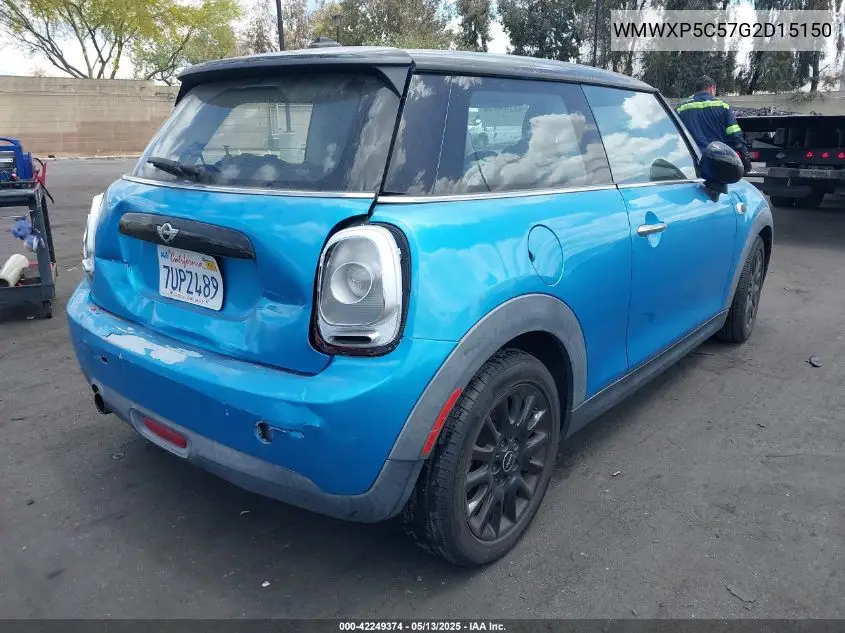 2016 Mini Hardtop Cooper VIN: WMWXP5C57G2D15150 Lot: 42249374