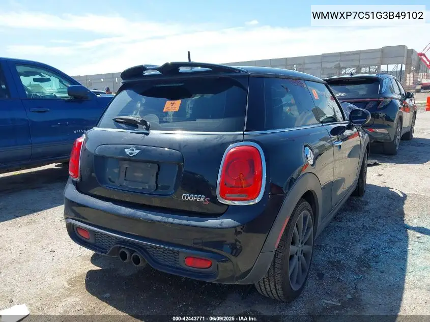 2016 Mini Hardtop Cooper S VIN: WMWXP7C51G3B49102 Lot: 42443771