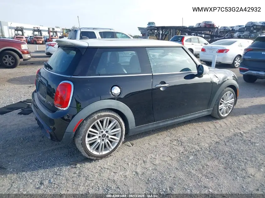 2016 Mini Hardtop Cooper S VIN: WMWXP7C53G2A42932 Lot: 42461469