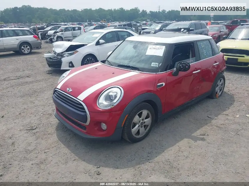 2016 Mini Hardtop Cooper VIN: WMWXU1C5XG2A93835 Lot: 42502227