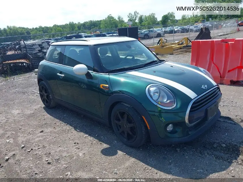 2016 Mini Hardtop Cooper VIN: WMWXP5C52G2D14536 Lot: 42565690