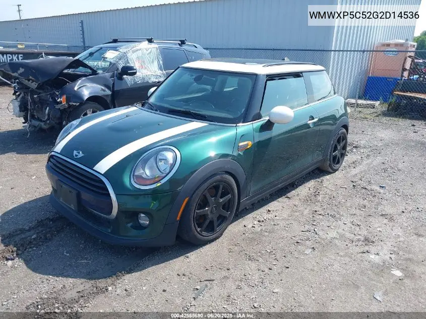2016 Mini Hardtop Cooper VIN: WMWXP5C52G2D14536 Lot: 42565690