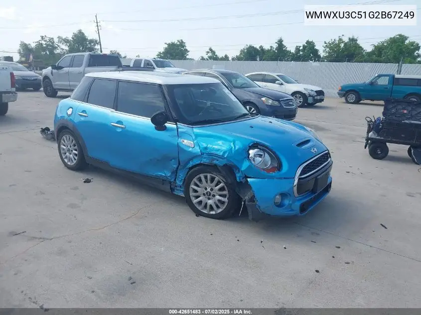 2016 Mini Hardtop Cooper S VIN: WMWXU3C51G2B67249 Lot: 42651483