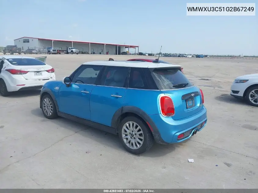2016 Mini Hardtop Cooper S VIN: WMWXU3C51G2B67249 Lot: 42651483