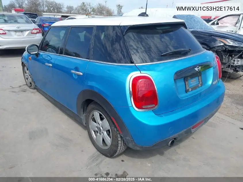 2017 Mini Hardtop Cooper VIN: WMWXU1C53H2E17614 Lot: 41686204