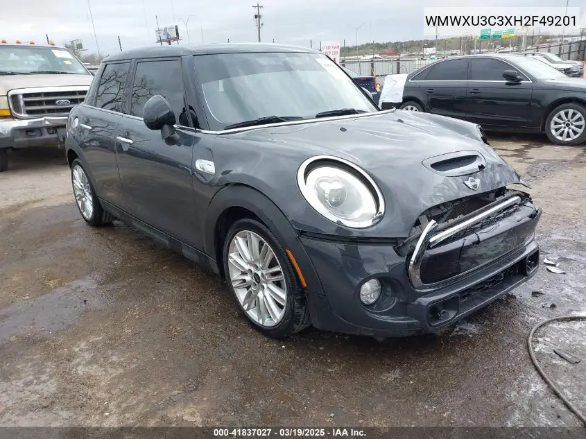 2017 Mini Hardtop Cooper S VIN: WMWXU3C3XH2F49201 Lot: 41837027