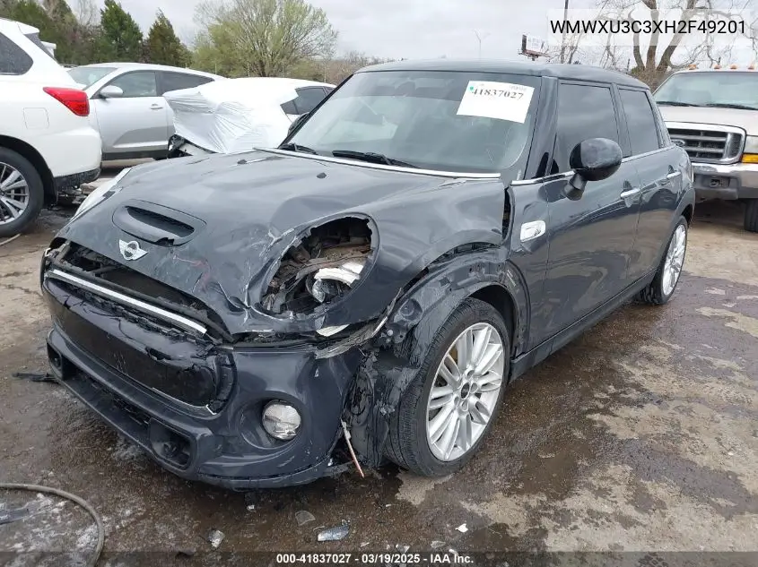 2017 Mini Hardtop Cooper S VIN: WMWXU3C3XH2F49201 Lot: 41837027