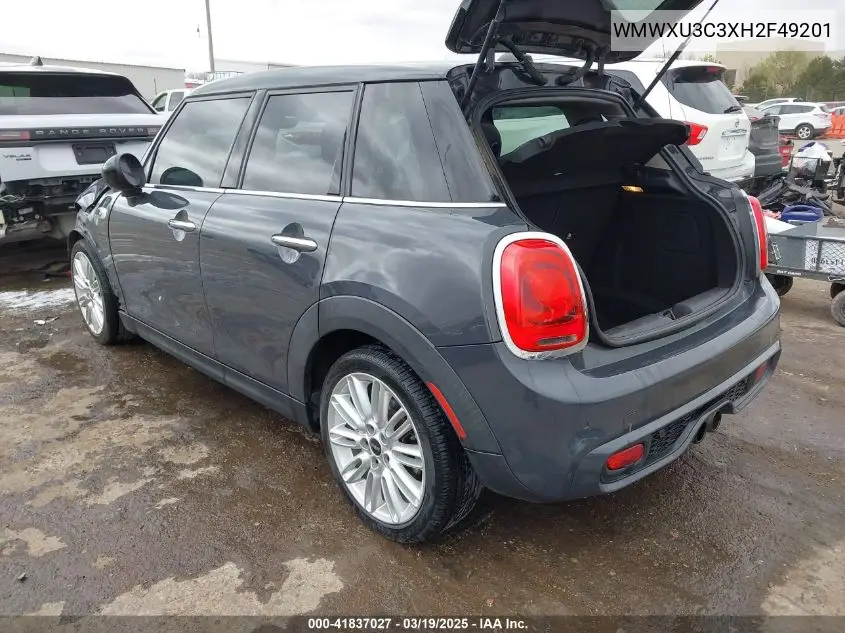 2017 Mini Hardtop Cooper S VIN: WMWXU3C3XH2F49201 Lot: 41837027