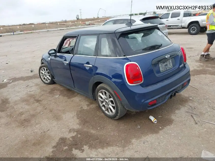 2017 Mini Hardtop Cooper S VIN: WMWXU3C3XH2F49313 Lot: 42137594