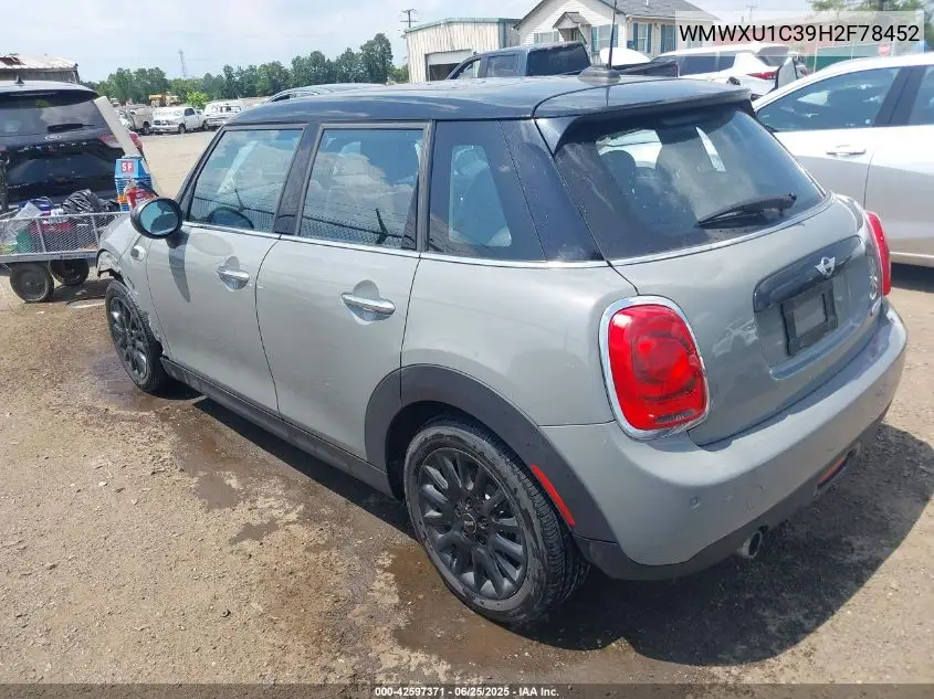2017 Mini Hardtop Cooper VIN: WMWXU1C39H2F78452 Lot: 42597371