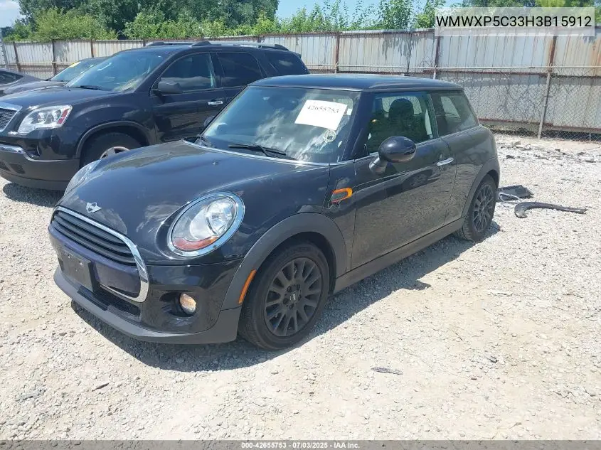 2017 Mini Hardtop Cooper VIN: WMWXP5C33H3B15912 Lot: 42655753