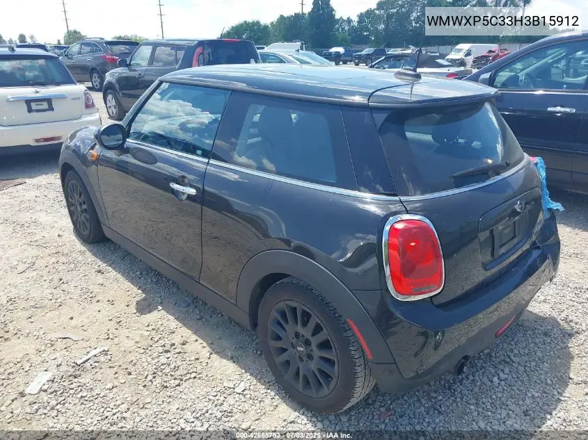 2017 Mini Hardtop Cooper VIN: WMWXP5C33H3B15912 Lot: 42655753