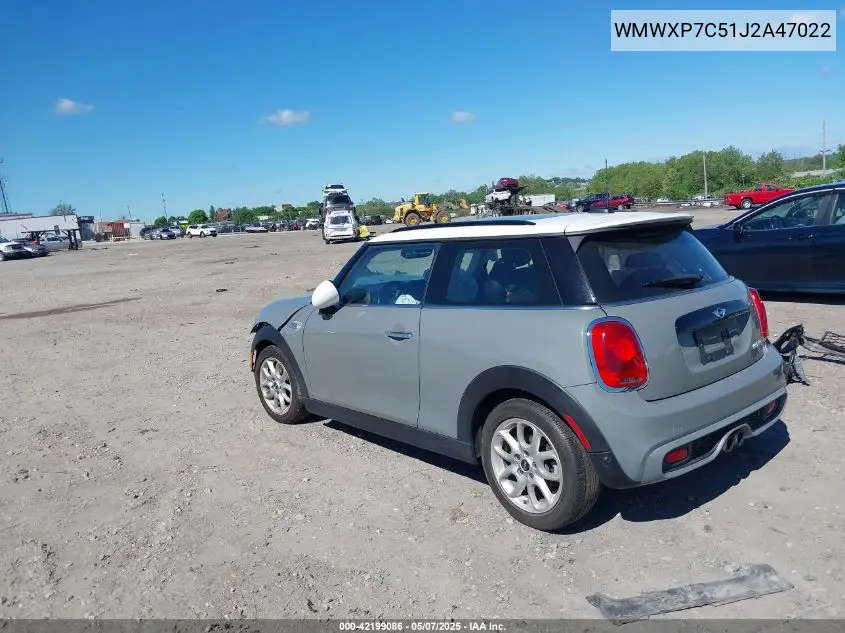 2018 Mini Hardtop Cooper S VIN: WMWXP7C51J2A47022 Lot: 42199086