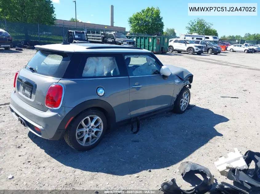 2018 Mini Hardtop Cooper S VIN: WMWXP7C51J2A47022 Lot: 42199086