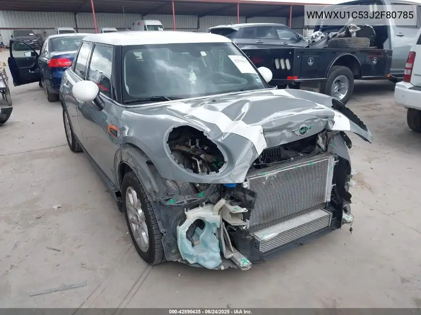 2018 Mini Hardtop Cooper VIN: WMWXU1C53J2F80785 Lot: 42590435